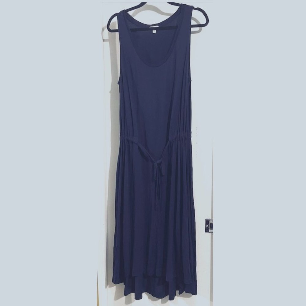 Gap Navy Sleeveless High Low Midi Dress Size Large